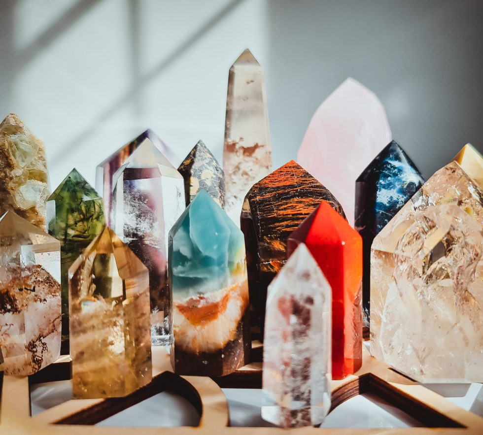 A collection of crystal points